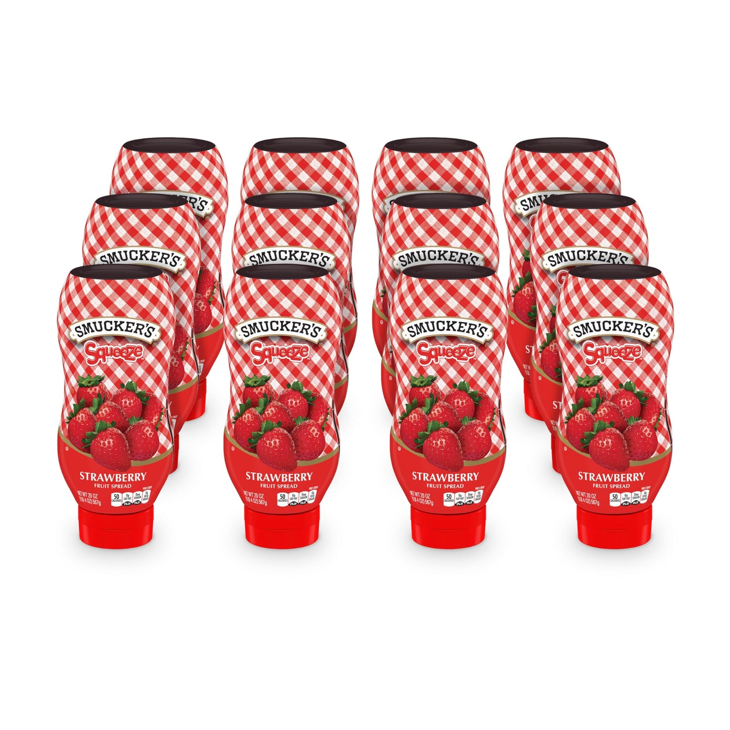 Smucker s Strawberry Squeezable Fruit Spread, 20 Ounces (Pack of 12)