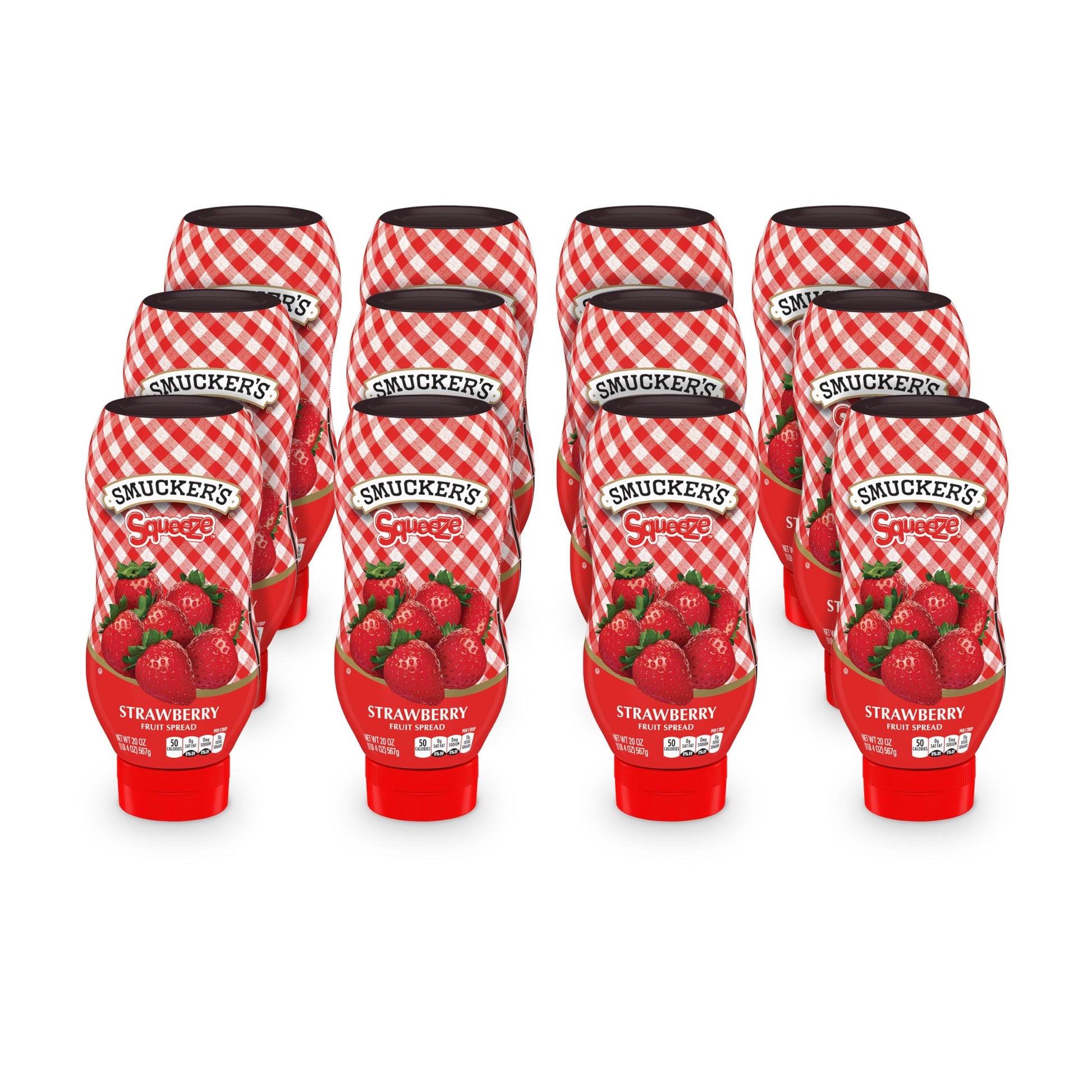 Smucker s Strawberry Squeezable Fruit Spread, 20 Ounces (Pack of 12)