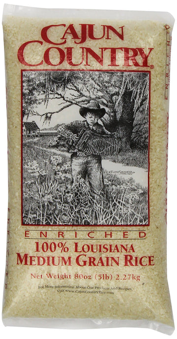 Cajun Country Medium Grain Rice, 5 Pound