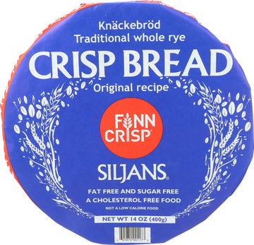 Finn Crisp Siljans Round Rye Crispbread 14oz | Knckebrd From Finland | Multipack of Authentic Finnish Sourdough Crispbreads | Ry