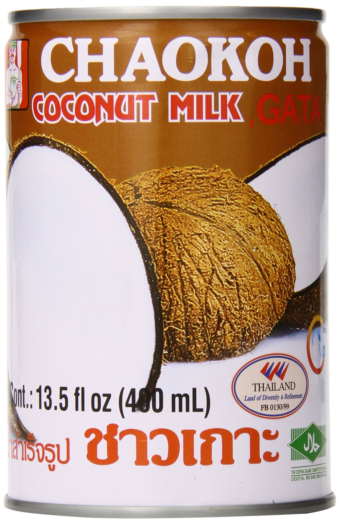 Chaokoh Coconut Milk, 13.5 Fluid Ounce (Pack Of 12)