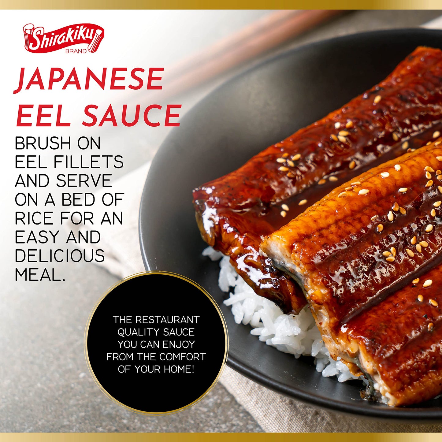 Japanese Sushi Sauce by Shirakiku | Sweet and Savory Authentic Asian, Cooking, Grilling, Perfect for Eel, Unagi | Non GMO| 18 oz