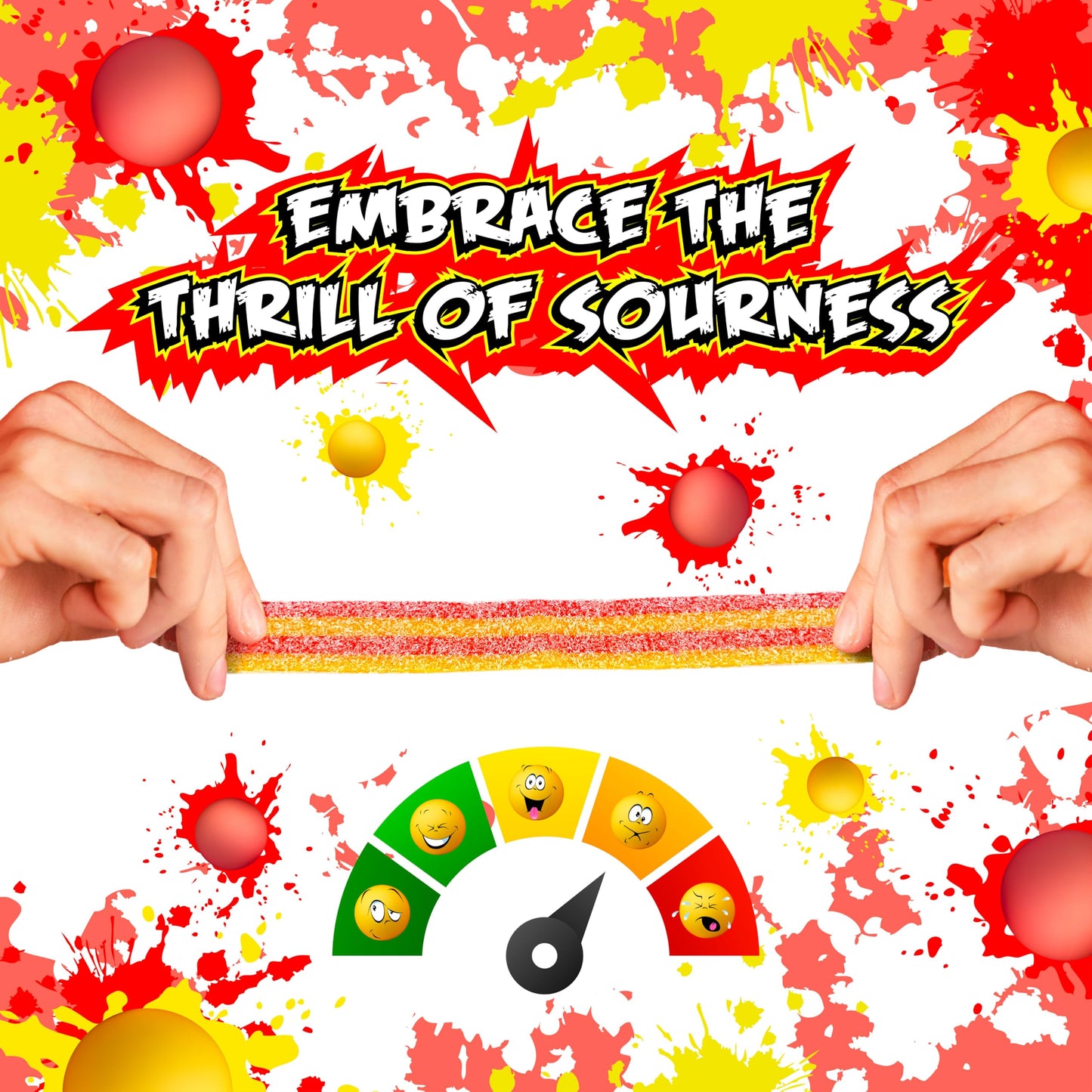 SOURZAP Sour Belts - Strawberry-Banana Flavor Gummy Candy, 8-Ounce Pack, Dye Free, Perfect for Snacking and Gifting