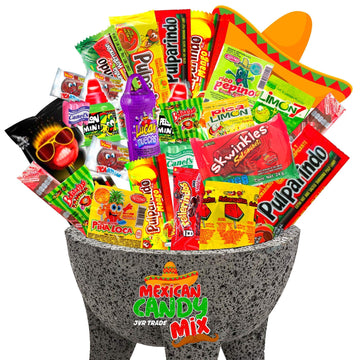 Mexican Candy Mix Assortment Snack (42 Count) Dulces Mexicanos Variety Of Best Sellers Spicy, Sweet, And Sour Bulk Candies, Incl