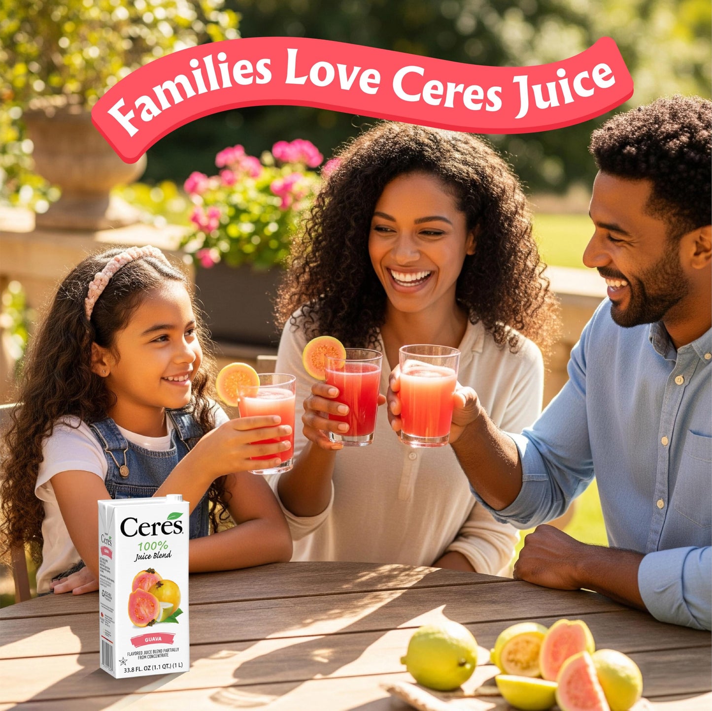 Ceres 100% All Natural Pure Fruit Juice Blend, Guava - Gluten Free, Rich in Vitamin C, No Added Sugar or Preservatives, Choleste