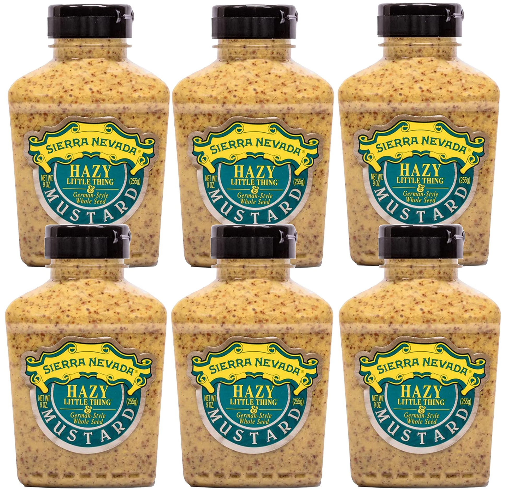 Sierra Nevada Mustard Hazy Little Thing & German-Style Whole Seed, 9 Oz Squeeze Bottle - Pack of 6, 16.4 x 13.9 x 16.