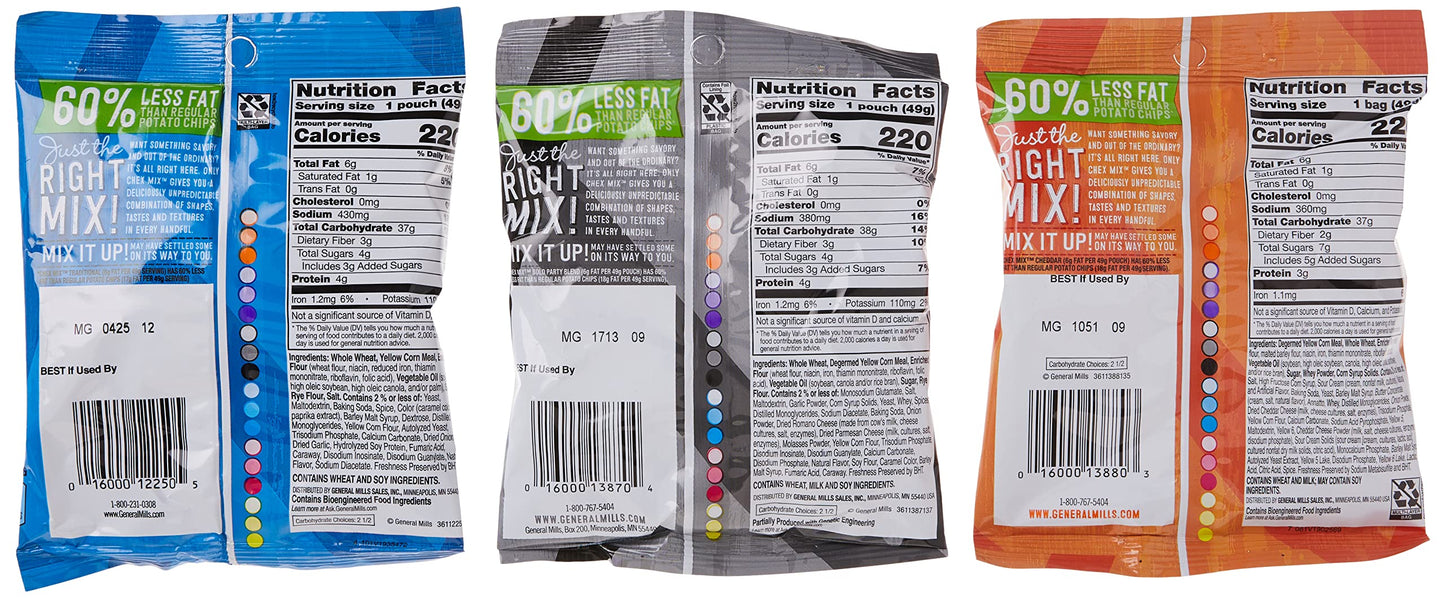 Chex Mix Classics Snack Mix, 1.75 Ounce (Pack Of 30)