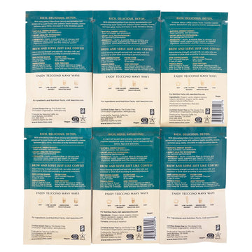 Teeccino Dandelion Root Herbal Coffee Sampler - Caffeine-Free, 6 Trial Size Packets, 1.05 Ounce