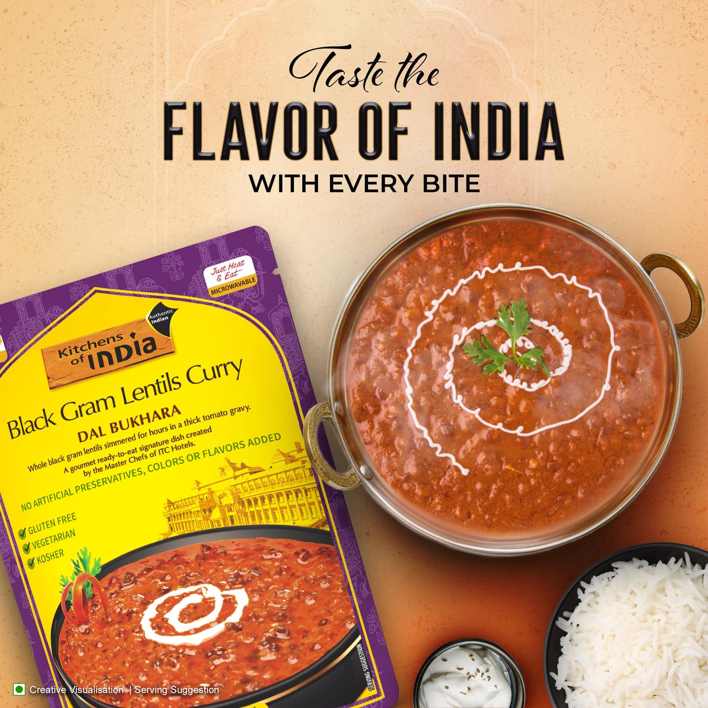 Kitchens Of India Ready To Eat Dal Bukhara, Black Gram Lentil Curry, 10-Ounce Boxes (Pack Of 6)