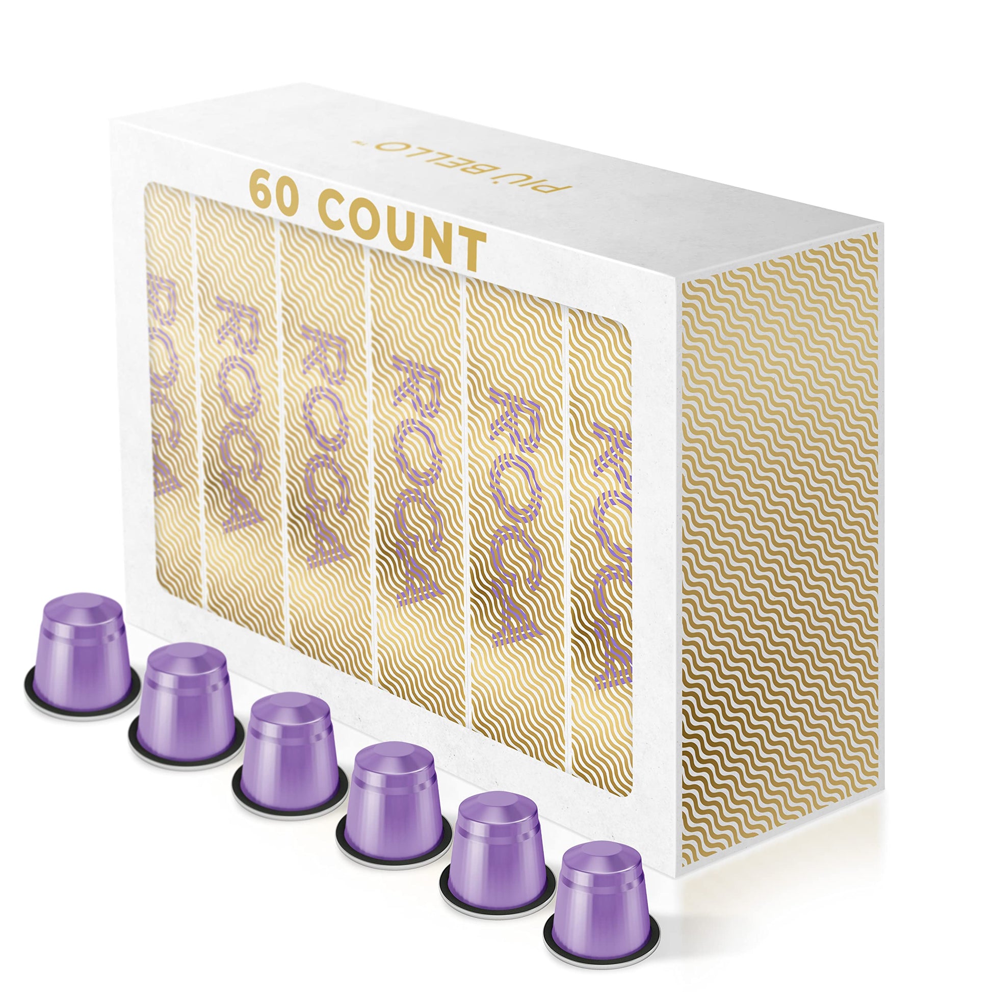 PIU BELLO Roga Espresso Coffee Pods for Nespresso – Rich & Balanced Taste – 60 Count – Kosher Certified