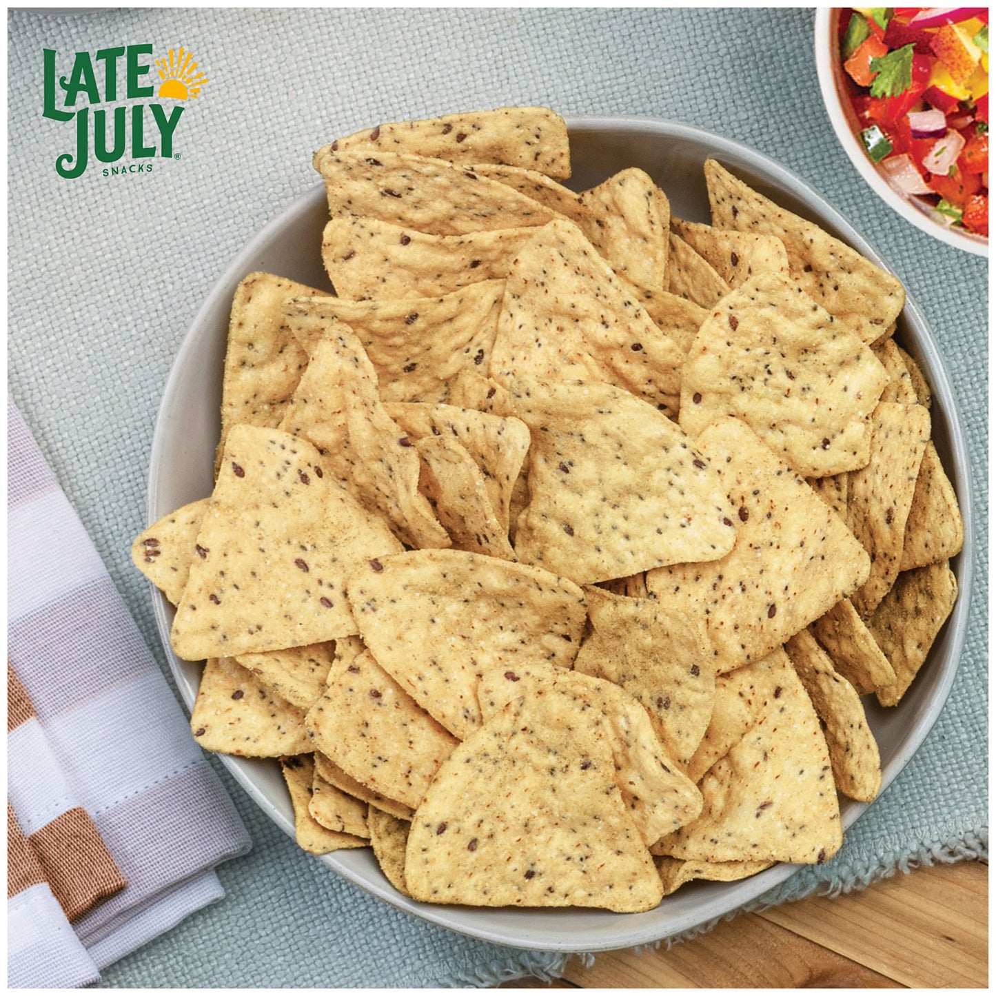 Late July Multigrain Sea Salt Tortilla Chips Snacks, Made With A Blend Of Grains & Seeds, Vegan, Kosher, Usda Certified Organic,