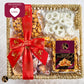 Kremery Creamy Chocolate Cravings - Fathers Day, Chocolate Covered Pretzels & Caramel Popcorn Gift Basket, In Seagrass Tray + Ri