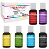 6 Color Cake Food Coloring Liqua-Gel Decorating Baking Primary Colors Set - U.S. Cake Supply .75 fl. Oz. (20ml) Bottles Primary 