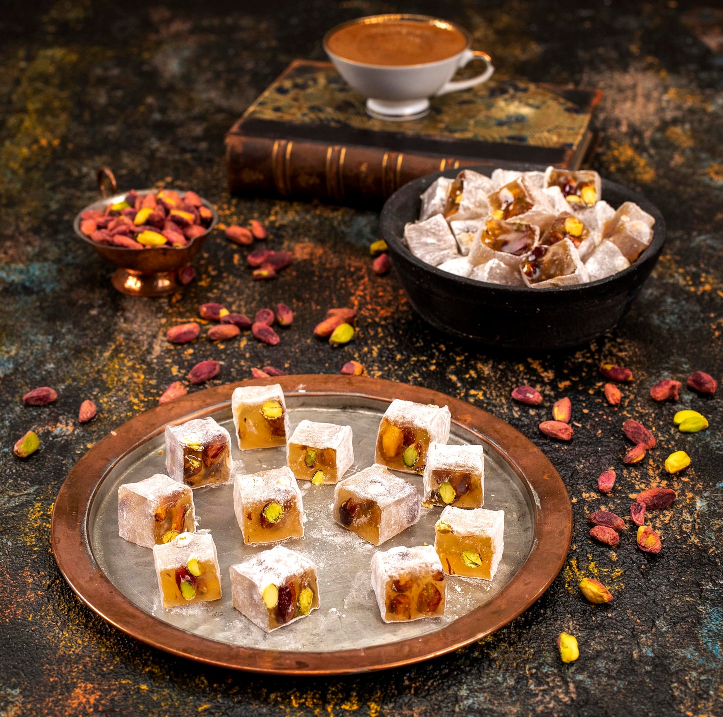 Hazer Baba Turkish Delight Pistachio Candy, Gourmet Snack Box, Traditional, Vegan Snack, Turkish Lokum, Unique Sweets, Loukumi,