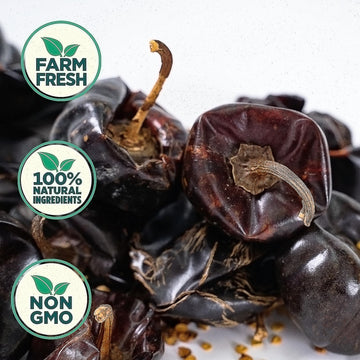 Rico Rico Cascabel Dried Peppers 6 Oz - Premium Cascabel Chiles Secos, Mild Heat & Nutty Flavor For Authentic Mexican Cuisine, R