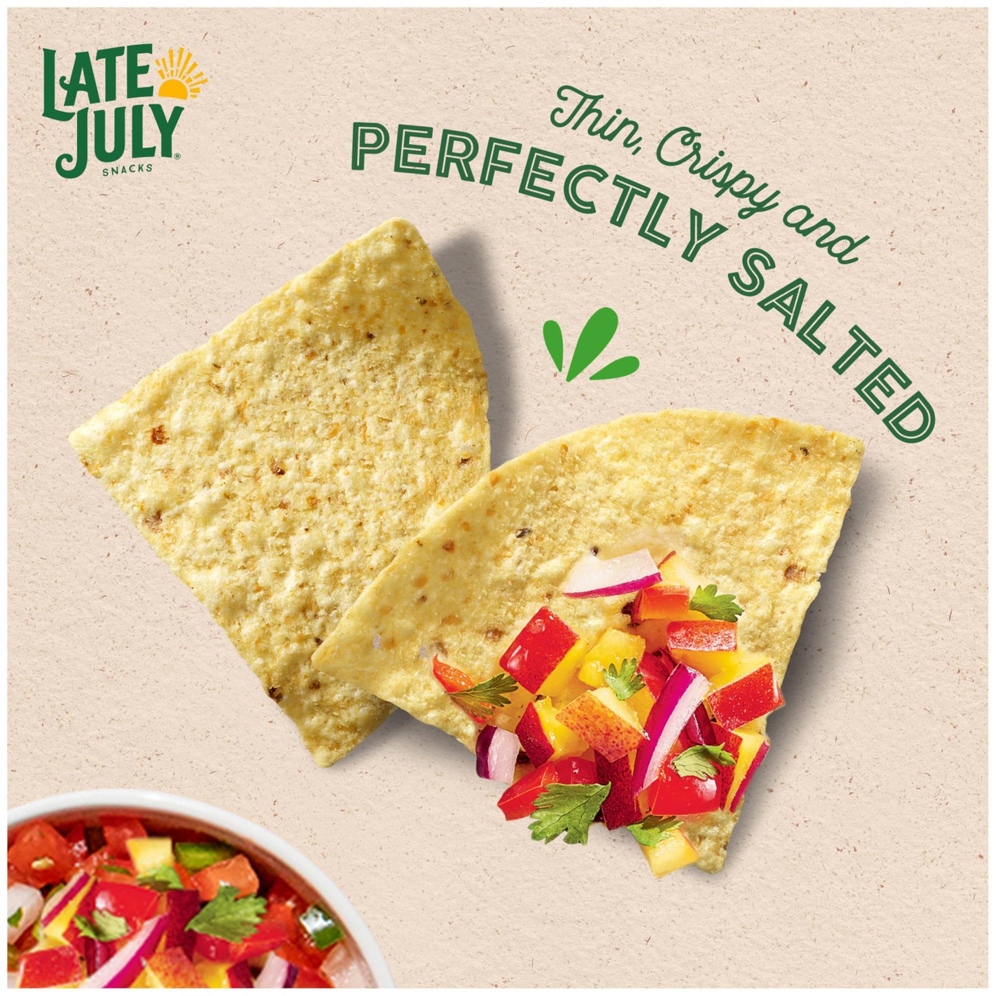 Late July Snacks Thin and Crispy Organic Tortilla Chips with Sea Salt, 10.1 oz Bag