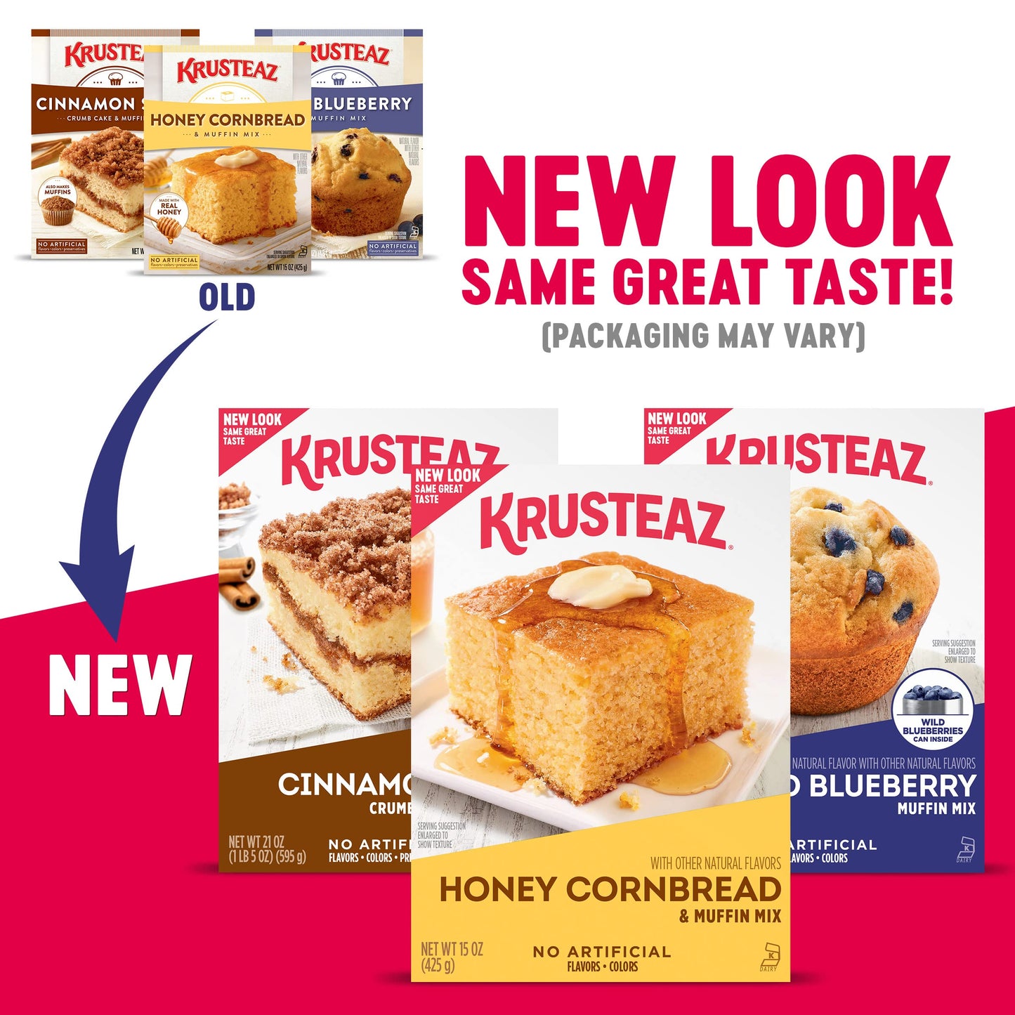 Krusteaz Honey Cornbread & Muffin Mix, 15-Ounce Box (Pack of 2)