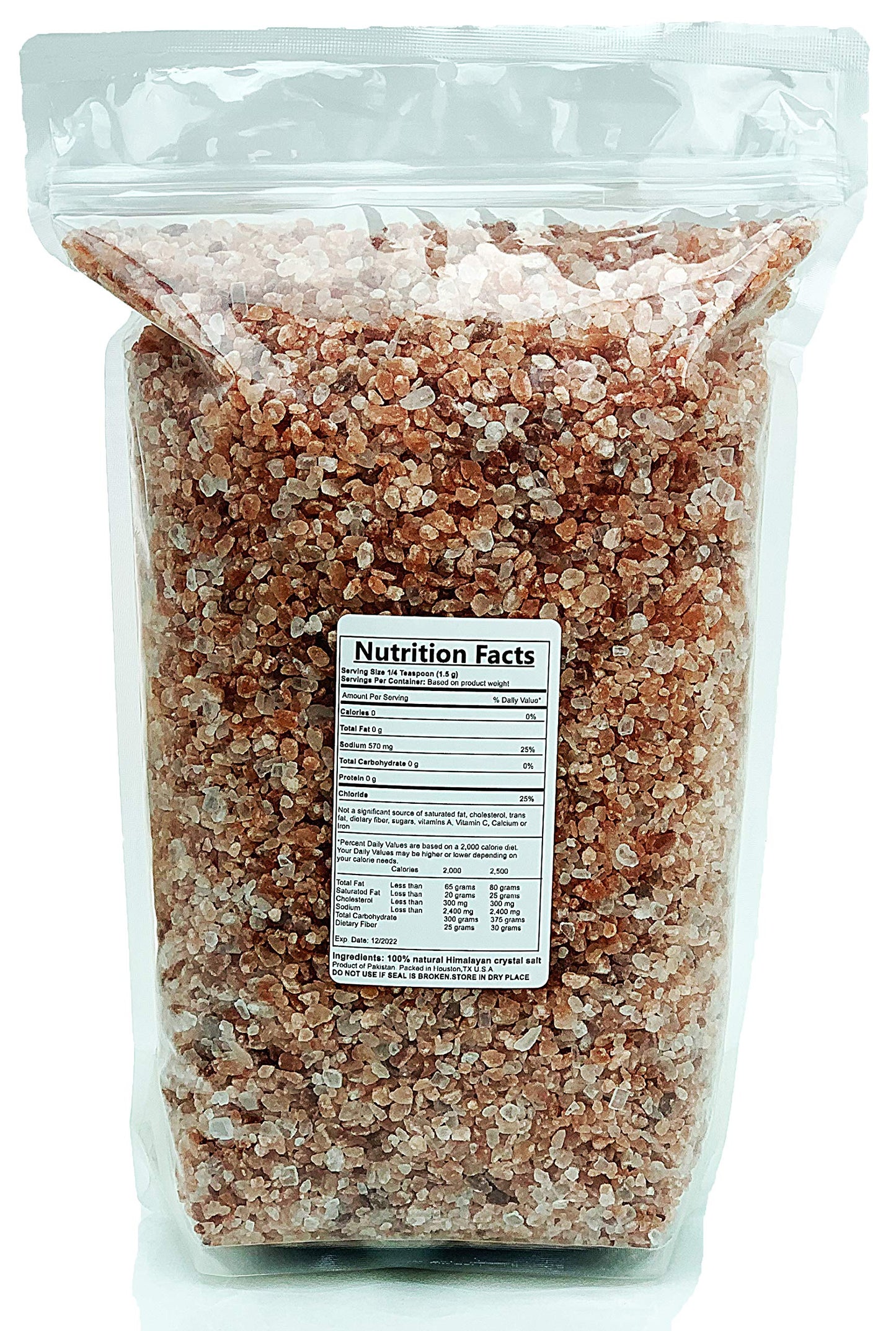 IndusClassic Himalayan Edible Pink Cooking Coarse Grain Salt, 10 lbs, Coarse Grain (3~6mm), Unprocessed