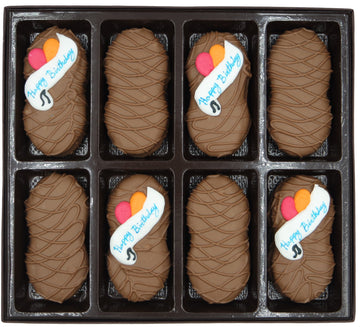 Philadelphia Candies Milk Chocolate Covered Nutter Butter Cookies  Happy Birthday Gift Net Wt 8 Oz