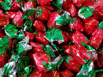 Strawberry Bon Bon Delights - 2 Lbs Of Individually Wrapped Assorted Fresh Sweet Bulk Candy