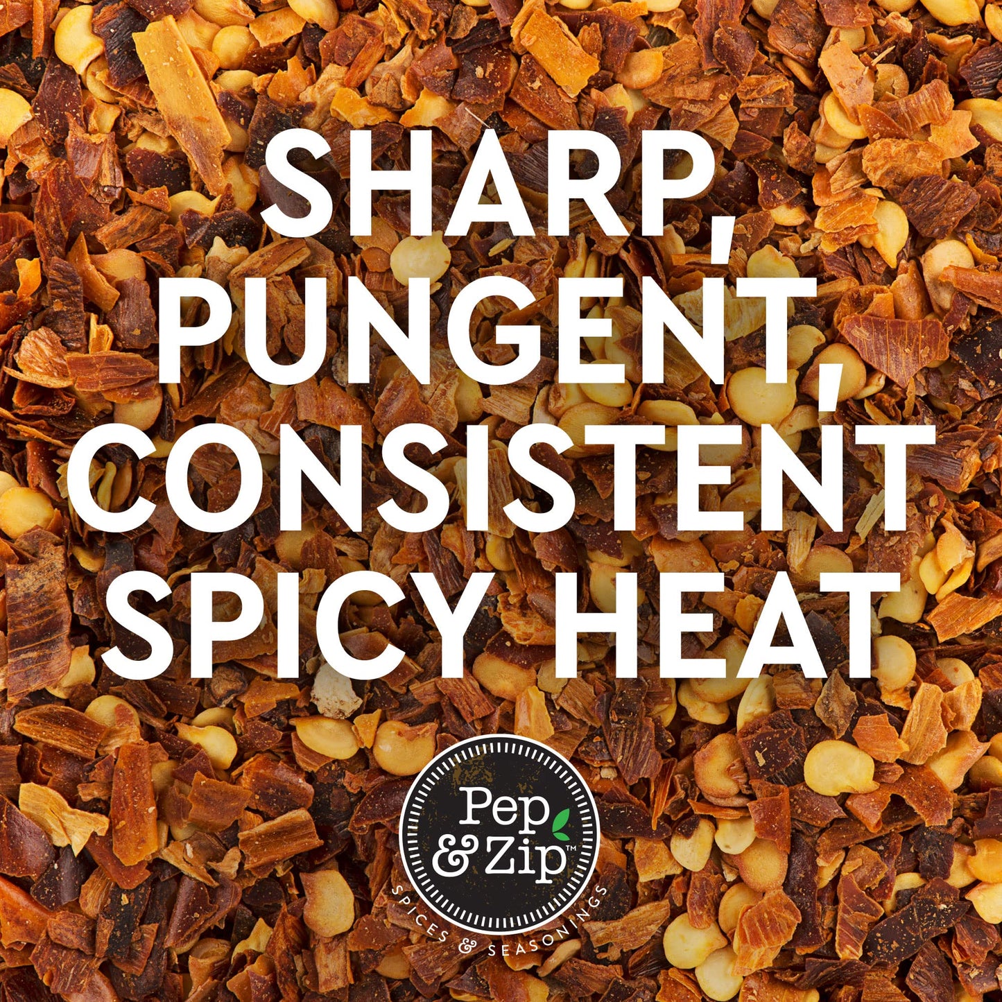 Pep and Zip Crushed Red Pepper/Chili Rojo Triturado, Non-GMO, Kosher, 16 oz