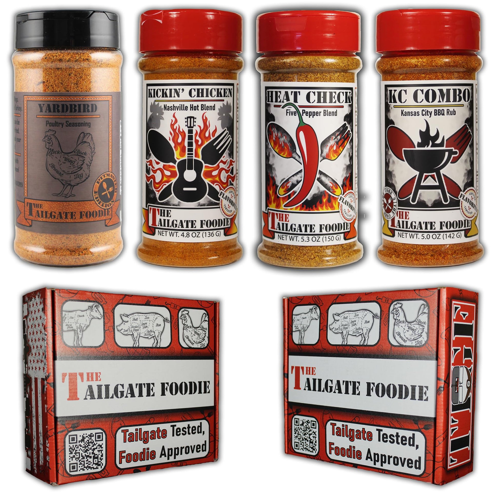 Bird Is The Word Poultry Seasoning Pack | 4-Pack Seasoning Gift Box | Yardbird, Kickin Chicken, Heat Check, Kc Combo | Savory, Spicy, Sweet, Smoky | *Great Gift For Christmas, Fathers Day, Bachelor Gifts, Birthdays, And Anniversarys