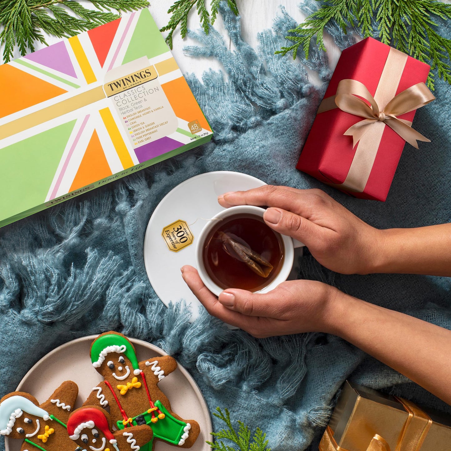 Twinings Tea Classics Collection Gift Box Sampler, 48 Tea Bags (Pack Of 1), Enjoy Hot Or Iced | Includes Black, Herbal, Green, & Chai Teas