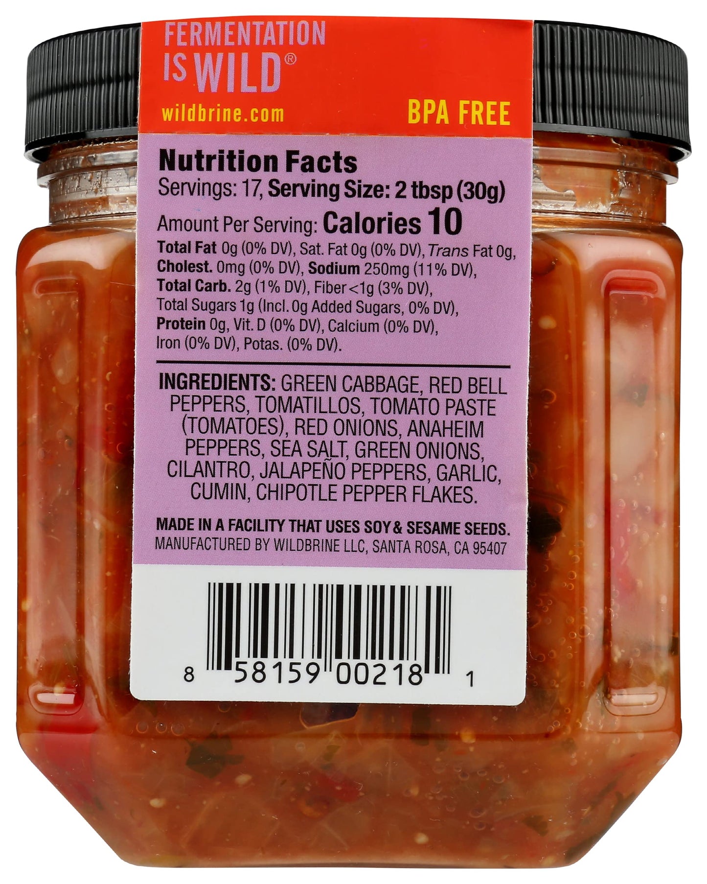 Wb Salsa Rojo Fermented (6X18.00)