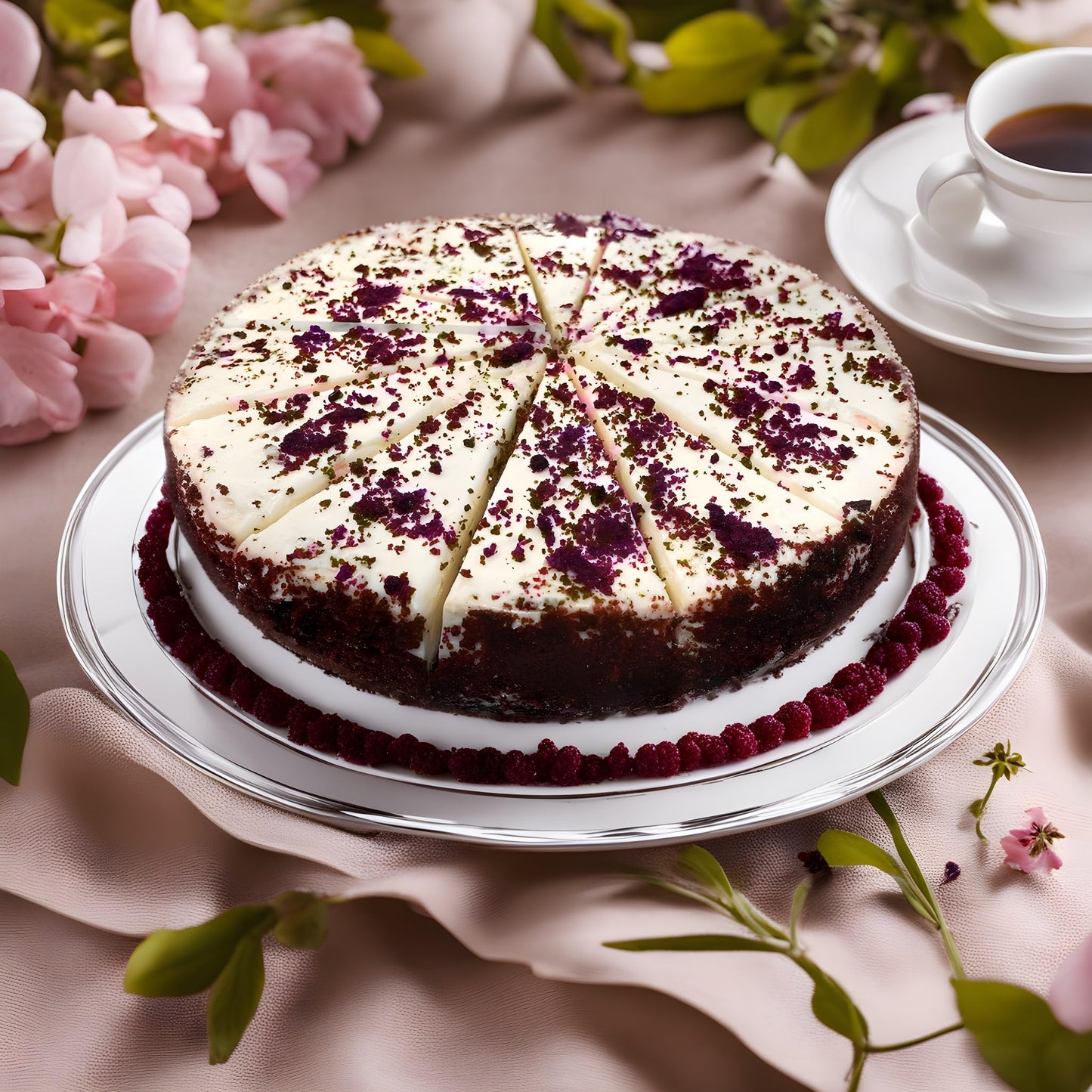 ANDY ANAND CHOCOLATIER Red Velvet Cheesecake - 9 Freshly Baked, 32 Ounce, Made with Real California Cream Cheese