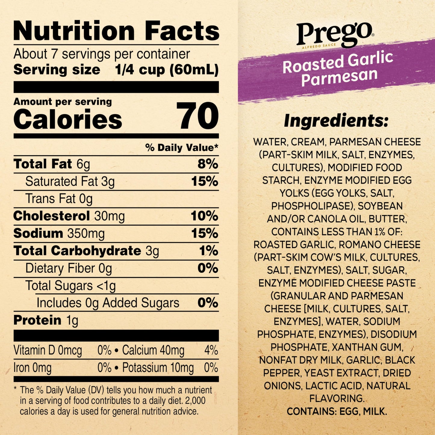 Prego Alfredo Sauce With Roasted Garlic And Parmesan Cheese, 14.5 Oz Jar (Case Of 12)