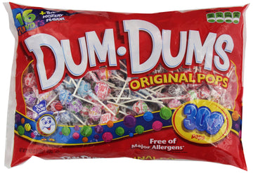 Dum Dums Lollipops, 300 Count Bag (Pack Of 8)