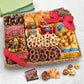 A Gift Inside Chocolate Caramel Crunch Grand Gift Basket, 32 Ounce, Thank You Gift with Snacks, Pretzels, and Ghirardelli Chocolates