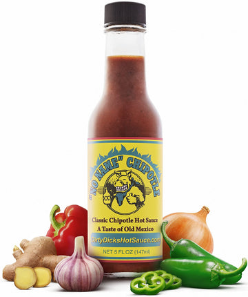Dirty Dicks No Name Chipotle Hot Sauce, 5 Fl Oz - Smoky Mole-Style Flavor with a Spicy Kick (Pack of 1)