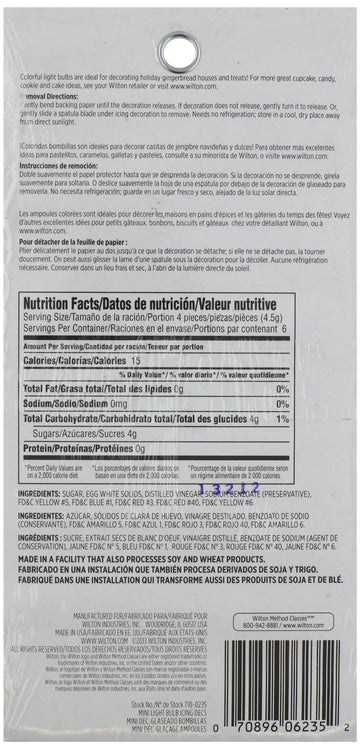 Wilton 710-0235 Icing Decorations Light Bulbs