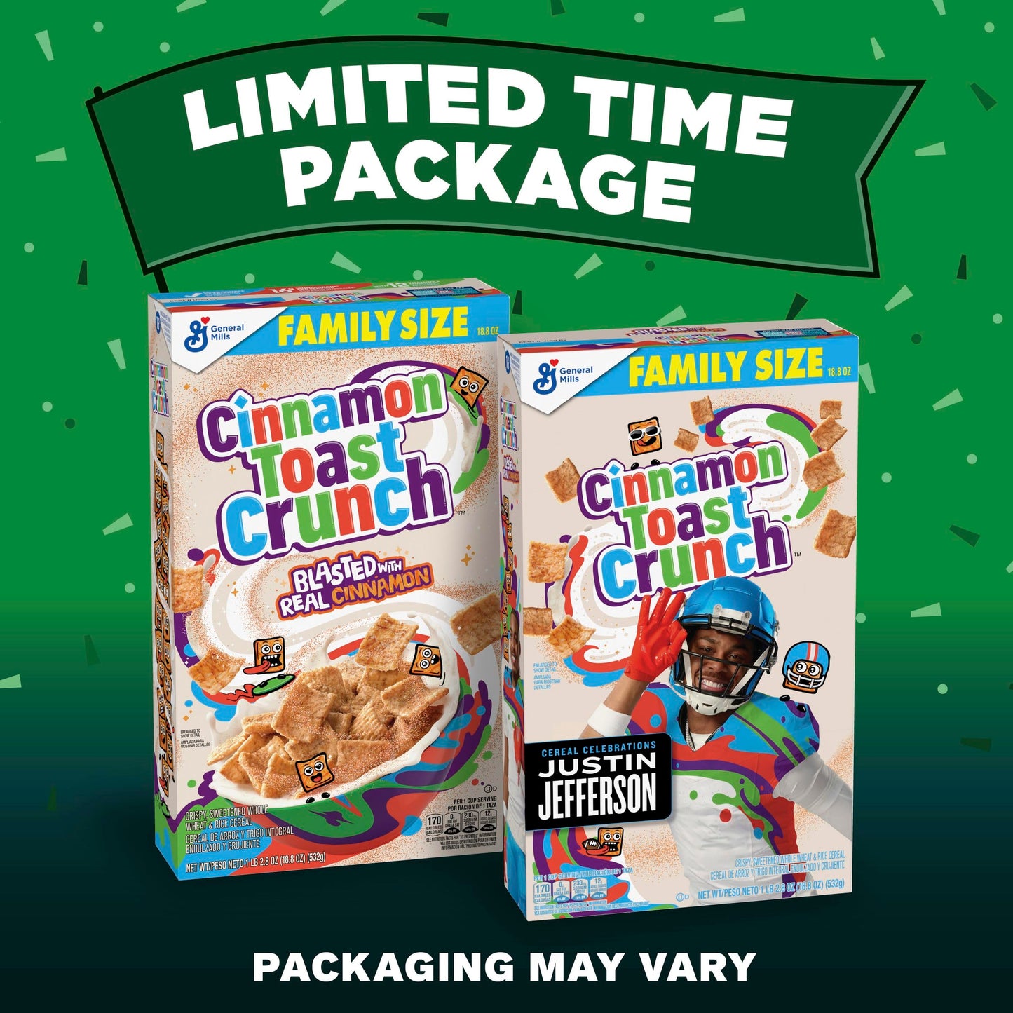 Cinnamon Toast Crunch Breakfast Cereal, Crispy Cinnamon, Family Size, 18.8 oz