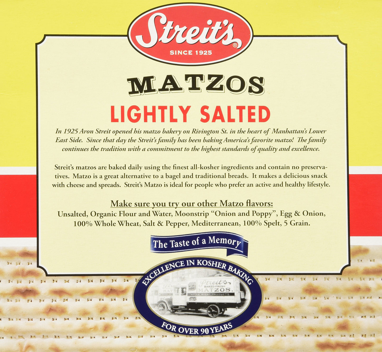 Streits Matzo, Lightly Salted, 11-Ounce Box (Pack Of 8)