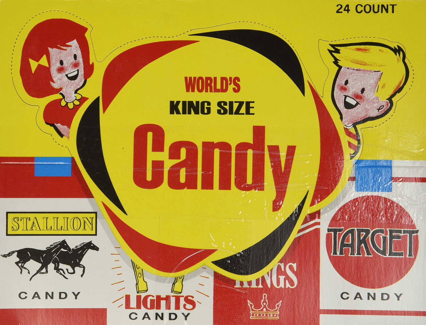 Worlds Candy Candy Stick smoky aromas - Display Box of 24 Count - White