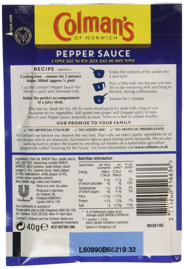 Colmans Seasoning Mix - Pepper 40g