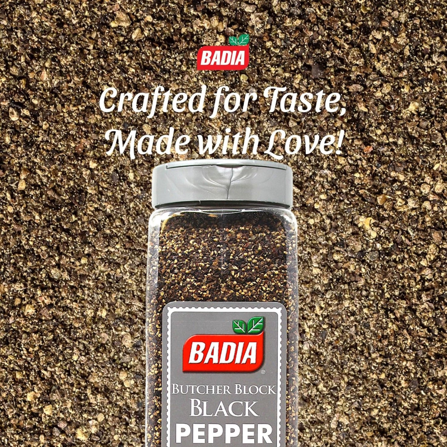 Badia Black Pepper Butcher Block, Coarse & Bold, 16 oz, 1 Pound