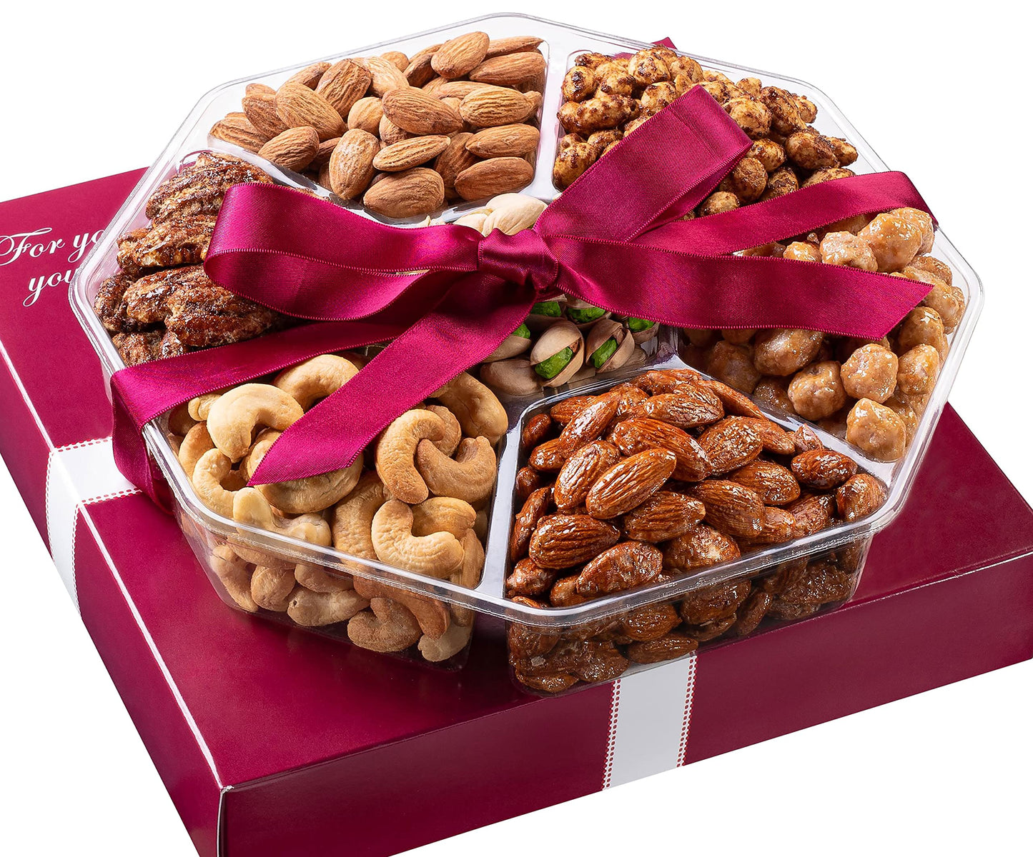 Nut Haven Holiday Nuts Gift Basket - Extra Large Assortment of Sweet & Roasted Gourmet Nuts for Christmas, Thanksgiving