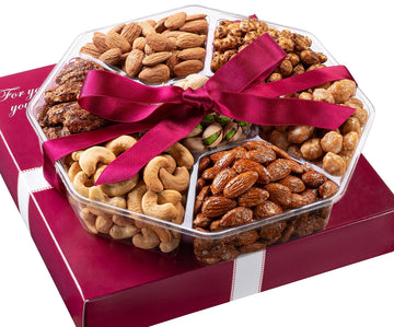 Nut Haven Holiday Nuts Gift Basket - Extra Large Assortment of Sweet & Roasted Gourmet Nuts for Christmas, Thanksgiving