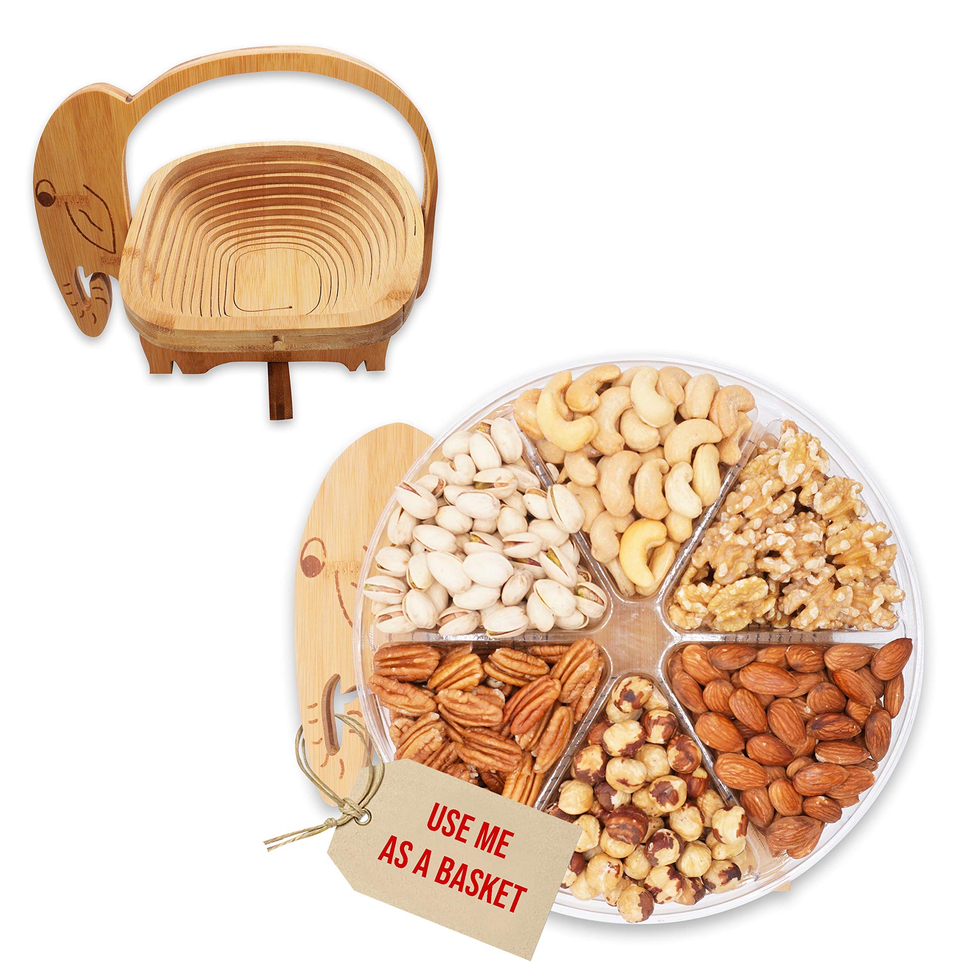 Secret Gardens Fruit And Nuts Gourmet Gift Baskets Turns Into Basket Healthy | Fresh Gift For Valentines Day Birthday - Fathers
