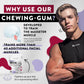 Jawliner® Jawline Gum - Sugar-Free Cherry Ice, 1 Count Pack, Handmade, 15x Harder, Includes 12 Weeks Coaching, Red and Green