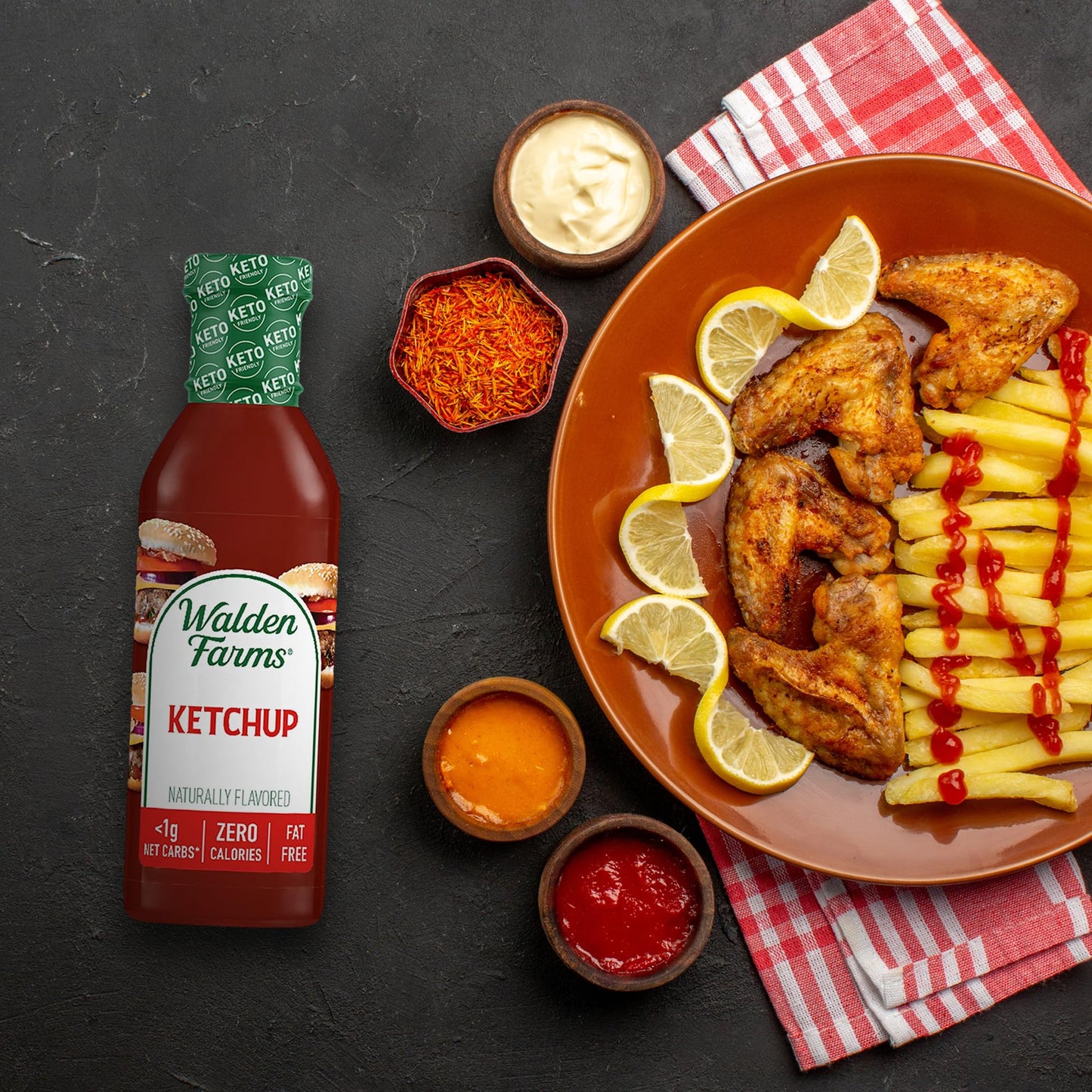 Walden Farms Calorie Free Ketchup Calorie Free, Fat, Carbs, Gluten or Sugar Pack of 3 ( Ketchup -Seafood Sauce & Original BBQ Sa