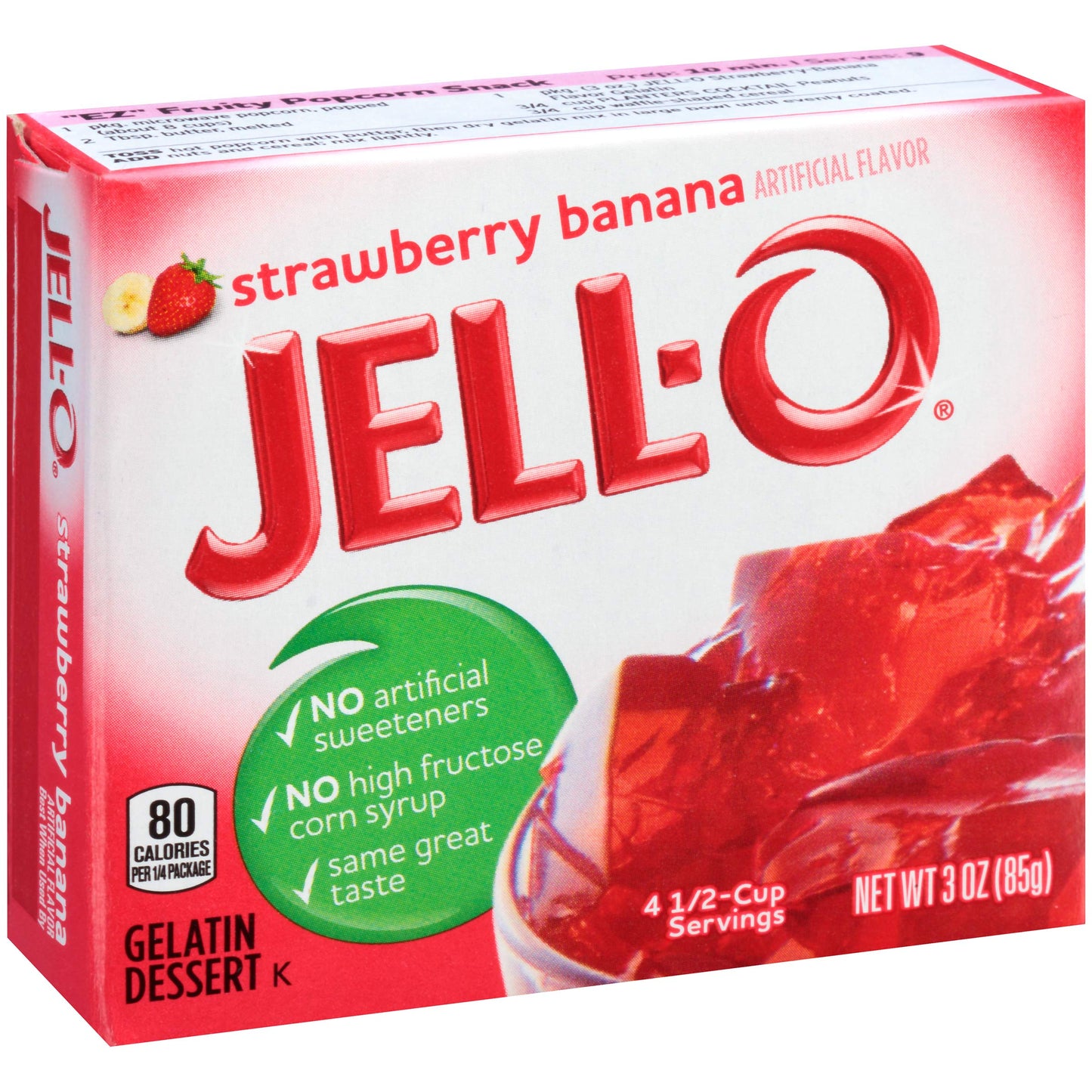 Jell-O Strawberry Banana Gelatin Dessert Mix (3 Oz Boxes, Pack Of 6)