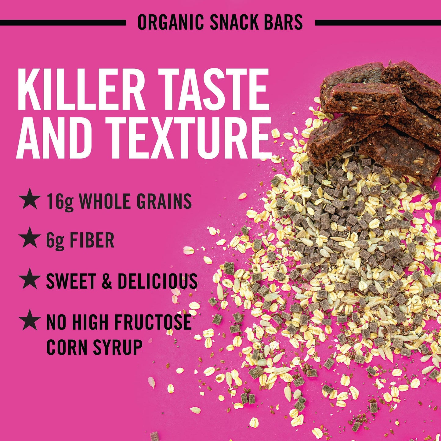 Daves Killer Bread Cocoa Brownie Blitz Organic Snack Bars  12 Individually Wrapped Snack Bars (Pack of 1)