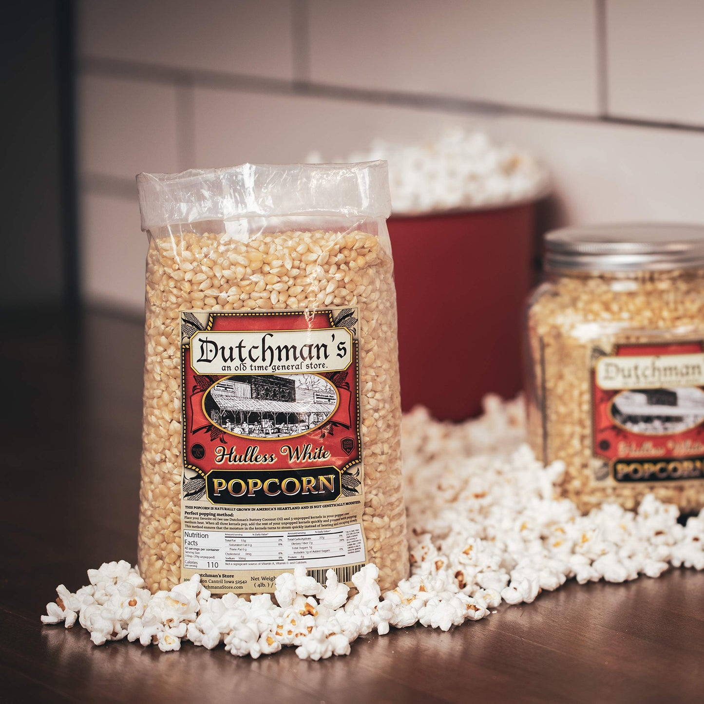 Dutchman s White Popcorn: Medium Popcorn Kernels for Popping in Microwave  Stovetop - Non GMO and Gluten Free Gourmet Popping Corn - 4 Pound Refill Bag