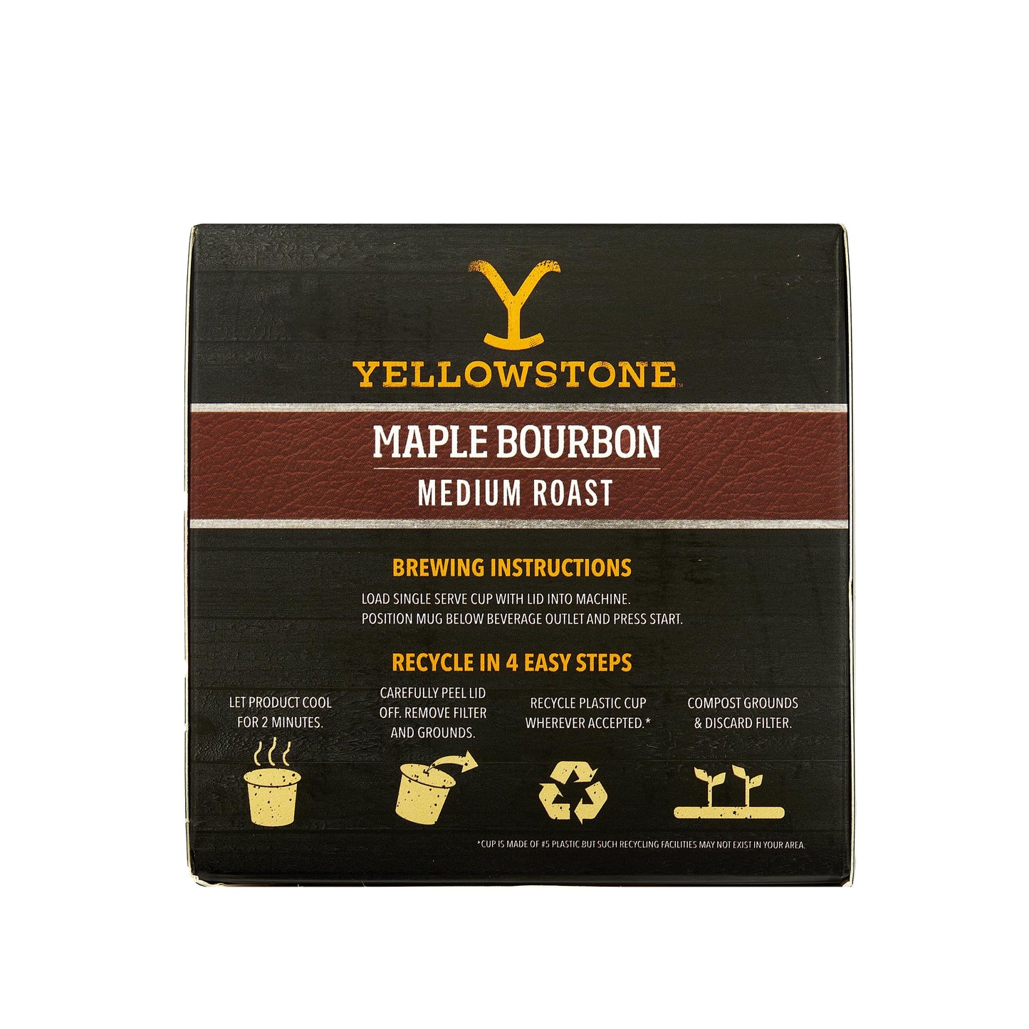 Y Yellowstone Yellowstone Maple spirit-inspired flavor Medium Roast Coffee Pods, 100% Arabica, 72 Count