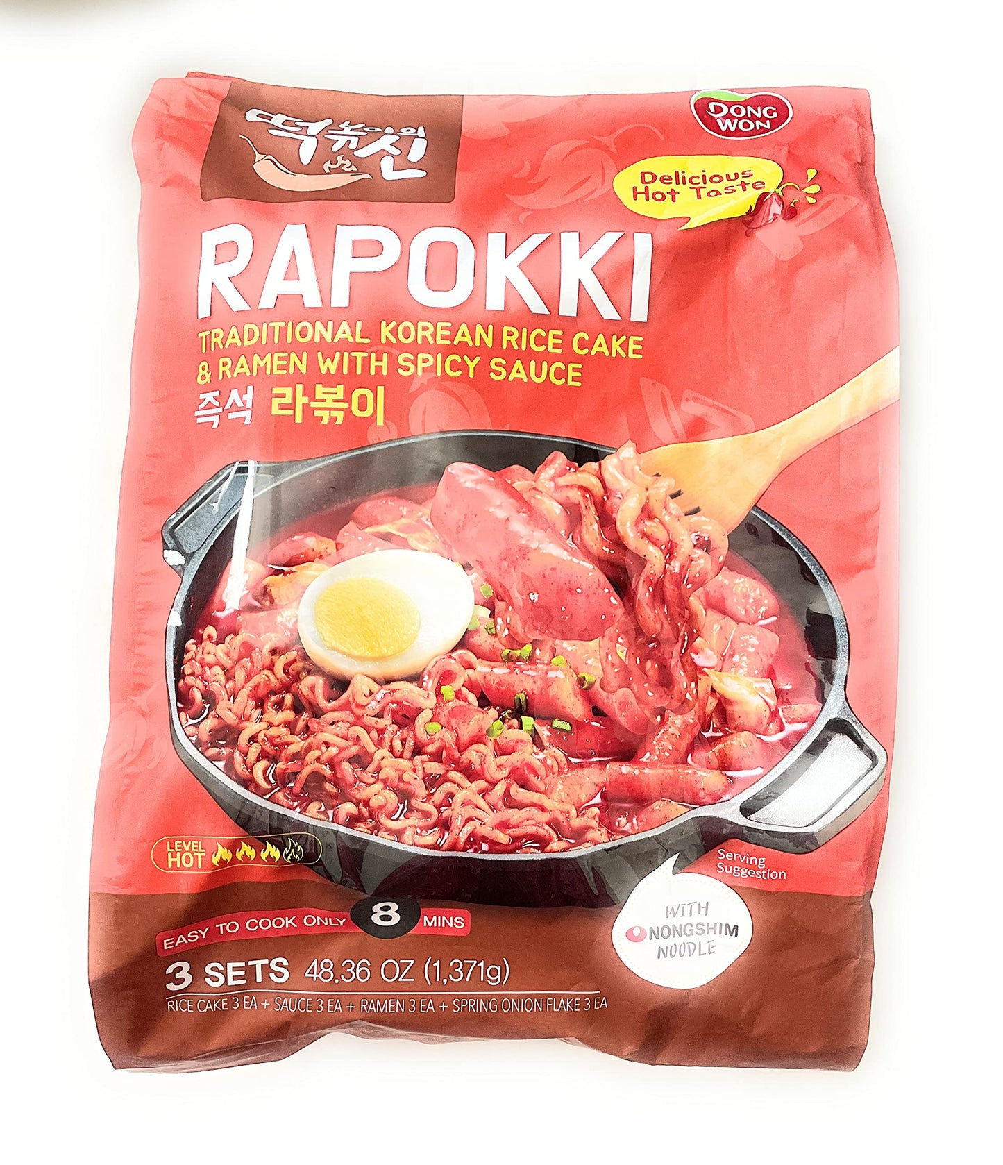 Dongwon Dongwon Dongwong Rapokki Korean Rice Cake & Ramen With Spicy Sauce (Net Wt 53.3 Ounce ),