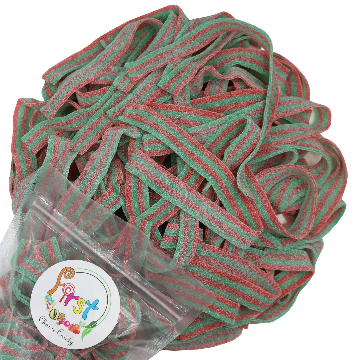 All Color Sour Gummy Belts (Strawberry Apple, 1 LB)